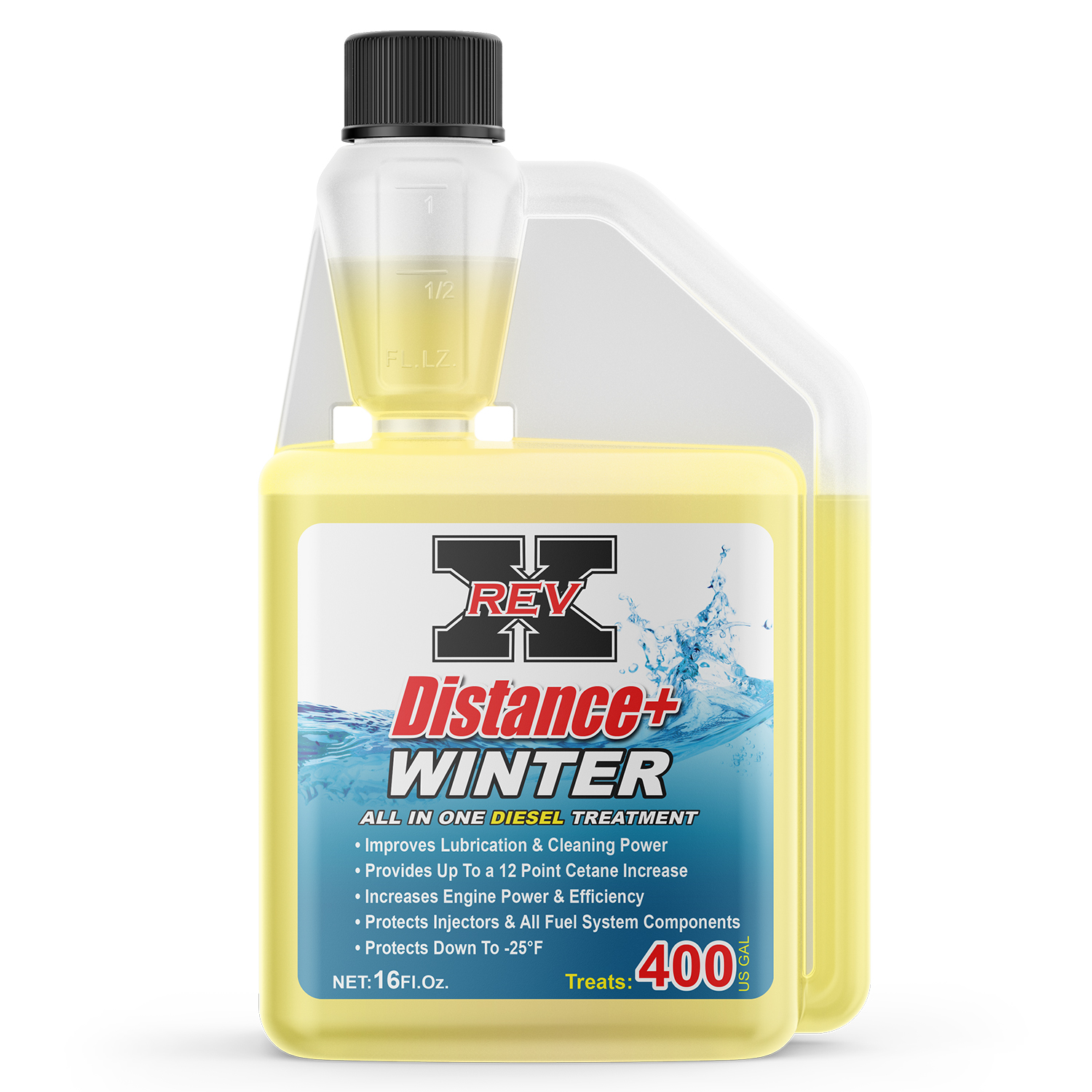 REVX Distance+ Winter 16 oz. Diesel Fuel Additive Treat 400 gal